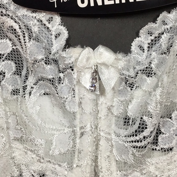 Smart & Sexy White Lace Unlined Underwire Bra 44D NWT - Picture 6 of 8